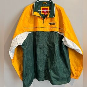 NFL Packers Green and Gold Windbreaker Jacket